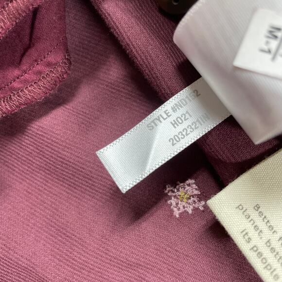 Madewell NWT Embroidered Corduroy Button-Front Mini Dress Size 10 Puff Sleeve - Picture 14 of 14